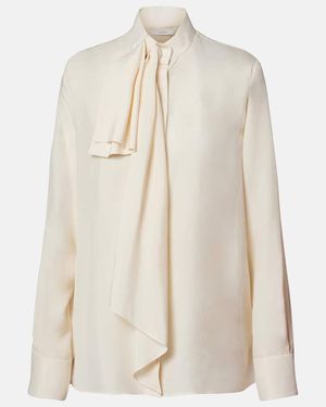 Givenchy Bow-Detail Silk Blouse - Natural