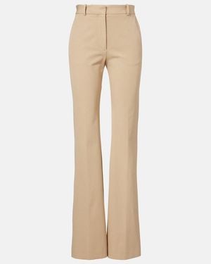 JOSEPH Tafira Gabardine Flared Trousers - Natural