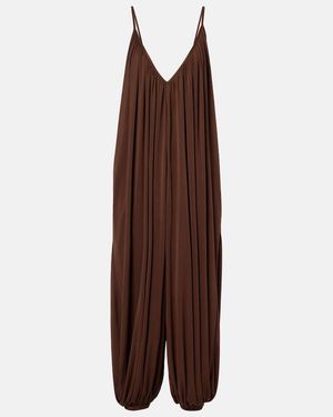 Adriana Degreas Draped Jumpsuit - Brown