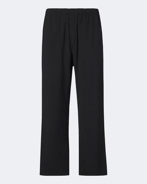 The Row Pascale Wool Twill Wide-Leg Pants - Black