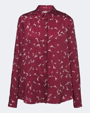 Altuzarra Chika Printed Satin Shirt - Red