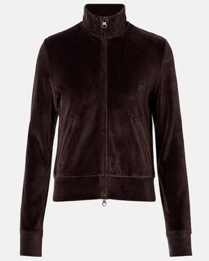 Courreges Chaqueta Deportiva De Terciopelo - Negro
