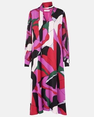 Diane von Furstenberg Abel Printed Midi Dress - Pink