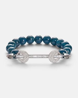 ANANYA Chakra 18Kt Beaded Bracelet With Diamonds - Blue
