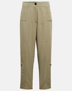 Proenza Schouler Label High-Rise Tapered Trousers - Natural