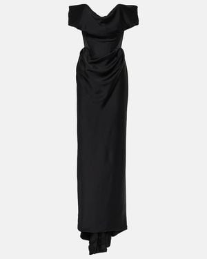 Vivienne Westwood Nova Cocotte Crepe Satin Gown - Black