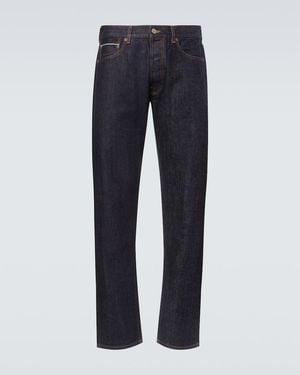 Thom Sweeney Mid-Rise Straight Jeans - Blue