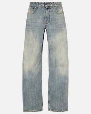 Balenciaga Mid-Rise Wide-Leg Jeans - Blue