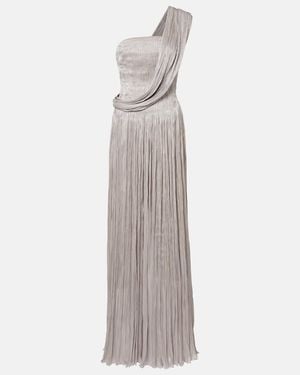 Marmar Halim Vestido Bustier De Fiesta Plisado - Blanco