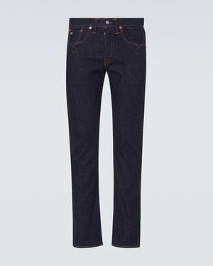 RRL Bestickte Slim Jeans - Blau
