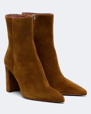 Paris Texas Ankle Boots Anja Aus Veloursleder - Braun