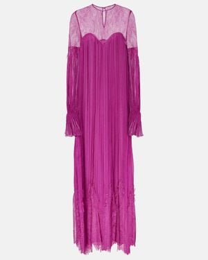 Costarellos Renia Silk-Blend Lace Gown - Pink