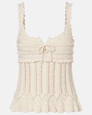 Isabel Marant Neves Crochet Cotton Top - Natural