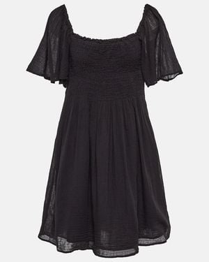 Velvet Esme Cotton Gauze Minidress - Black
