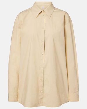 TOTEME Oversized Cotton Poplin Shirt - Natural