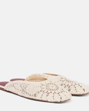 Magda Butrym Crochet Mules - Natural