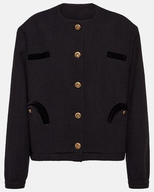 Blazé Milano Gliss Cotton-Blend Boucle Jacket - Blue
