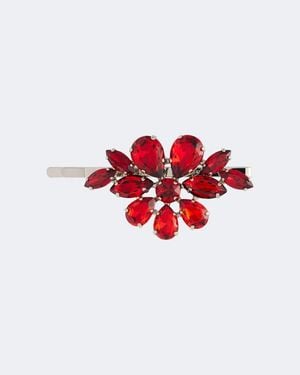 Simone Rocha Haarspange Mit Kristallen - Rot