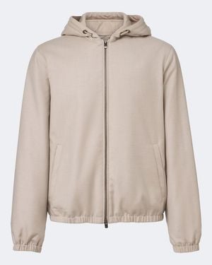 Agnona Hooded Wool Jacket - Natural
