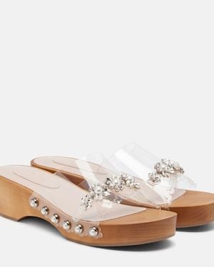 Simone Rocha Embellished Pvc Clogs - White
