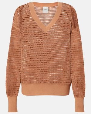 Varley Gaia Open-Knit Cotton Jumper - Orange