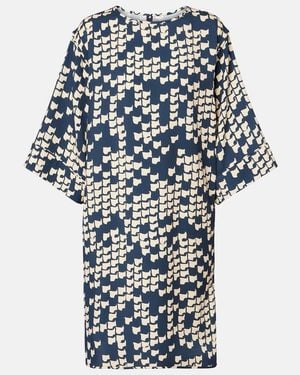 Valentino Cady Couture Printed Midi Dress - Blue