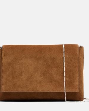Nour Hammour Schultertasche Zeina Aus Veloursleder - Braun