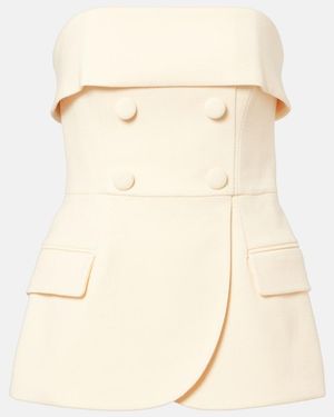 Rebecca Vallance Rowan Strapless Top - Natural