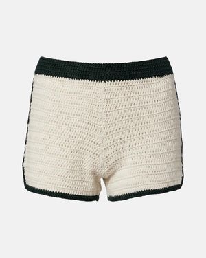 The Upside Shorts Molokai Aus Haekelstrick - Weiß