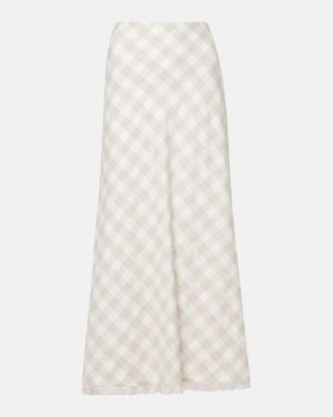 Jonathan Simkhai Noelle Checked Maxi Skirt - White