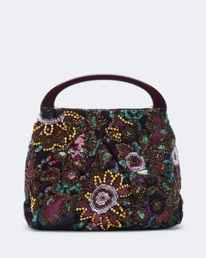 Dries Van Noten Small Sequined Top-Handle Bag - Black