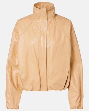 Alaïa Leather Jacket - Natural