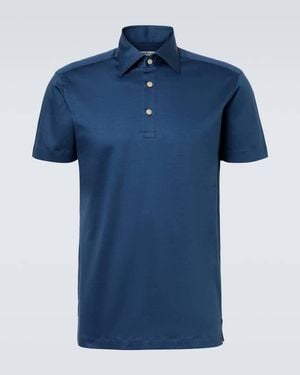 Kiton Polohemd Aus Baumwolle - Blau