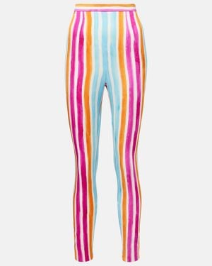 Dolce & Gabbana Leggings Aus Einem Seidengemisch - Rot