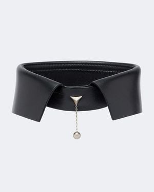 Fendi Verzierter Kragen Aus Leder - Schwarz