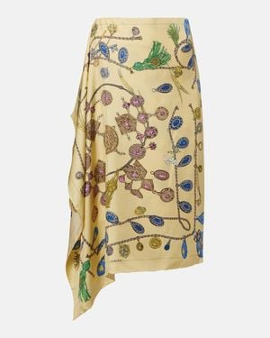 Versace Bedruckter Midirock - Mettallic