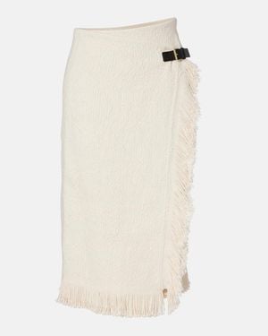 Isabel Marant Galla Cotton And Linen Midi Skirt - Natural