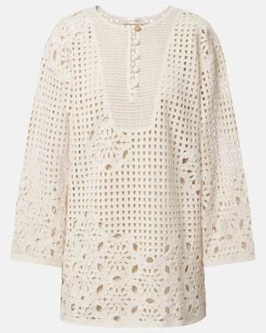 FRAME The Postcard Cotton Crochet Tunic - Natural