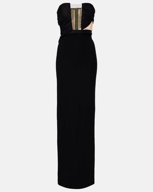 Nensi Dojaka Cutout Strapless Gown - Black