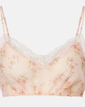 Simone Rocha Bralette Mit Spitze - Natur