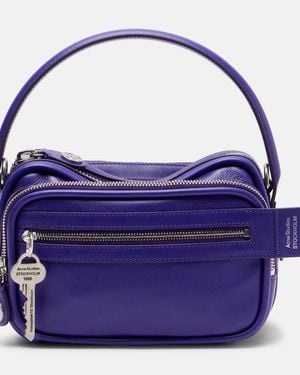 Acne Studios Camero Kit Mini Leather Top-Handle Bag - Purple