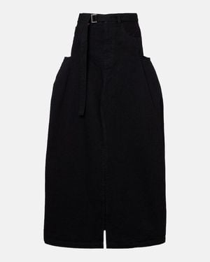 Sacai Denim Maxi Skirt - Black