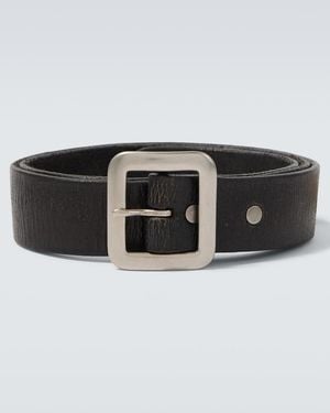 RRL Burnished Leather Belt - Metallic