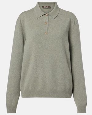 Loro Piana Classic Cashmere Polo Jumper - Grey