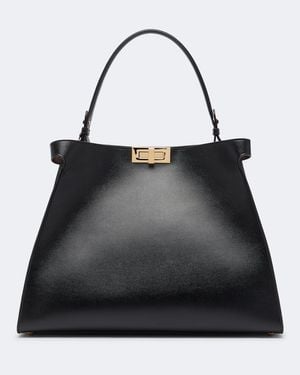 Fendi Schultertasche Peekaboo Medium Aus Leder - Schwarz