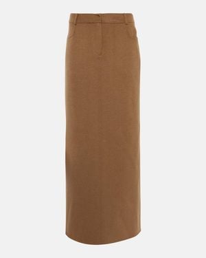 Frankie Shop Malvo Wool-Blend Maxi Skirt - Brown