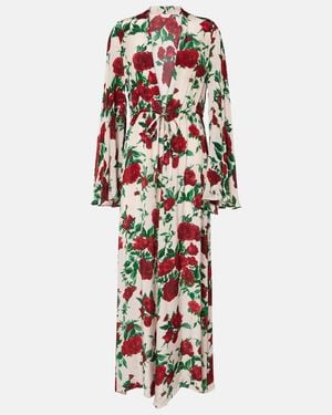Alexandra Miro Chloe Floral Gown - White