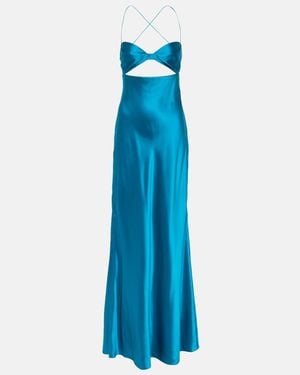 The Sei Silk Satin Gown - Blue