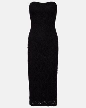 Max Mara Elegante Luciana Strapless Midi Dress - Black