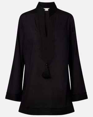 Tory Burch Tunika Aus Baumwollpopeline - Schwarz